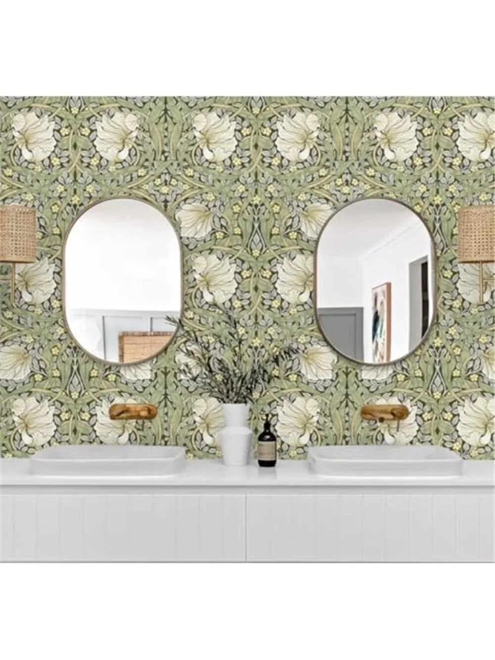 Peel Stick Wallpaper Damask Vintage Morris Self Adhesive Vinyl Wall Decor Roll